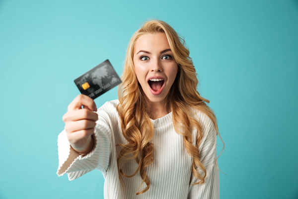 First Financial Student Credit Card Solutions - Professional Woman with Credit Card